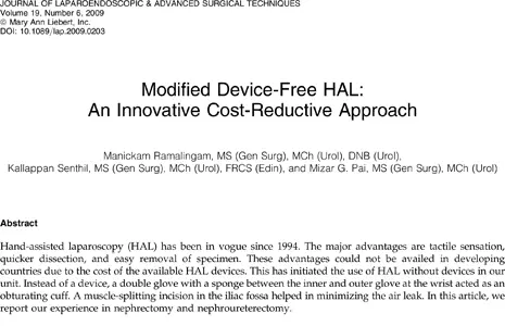 Modified device-free HAL: an innovative cost-reductive approach.